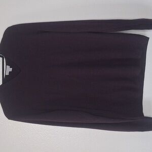 COS Womens Wool V-Neck Pullover Sweater Purple Plum Size Medium